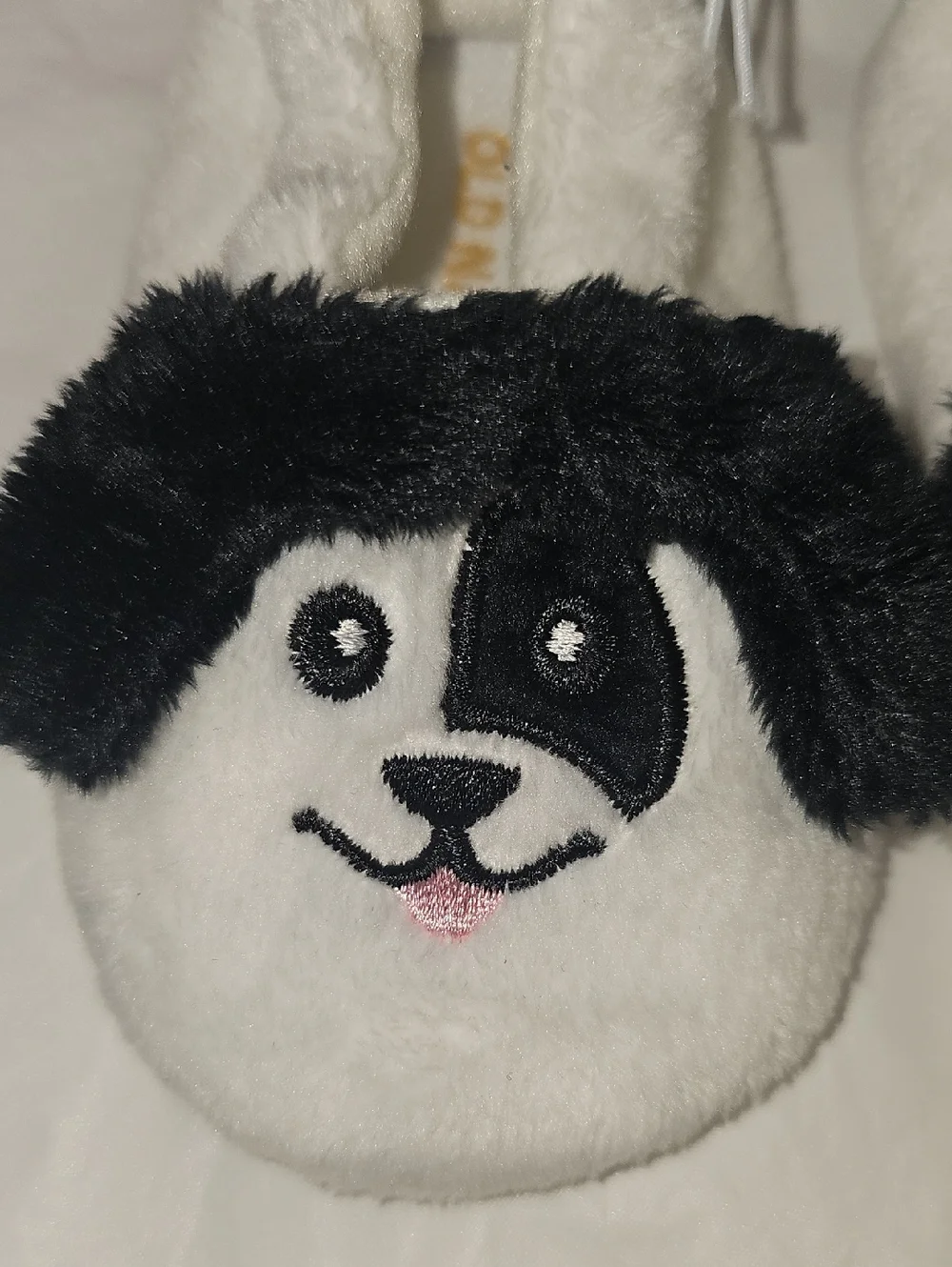 Old Navy Dog Slippers for Baby 6-12 Months White, Black New